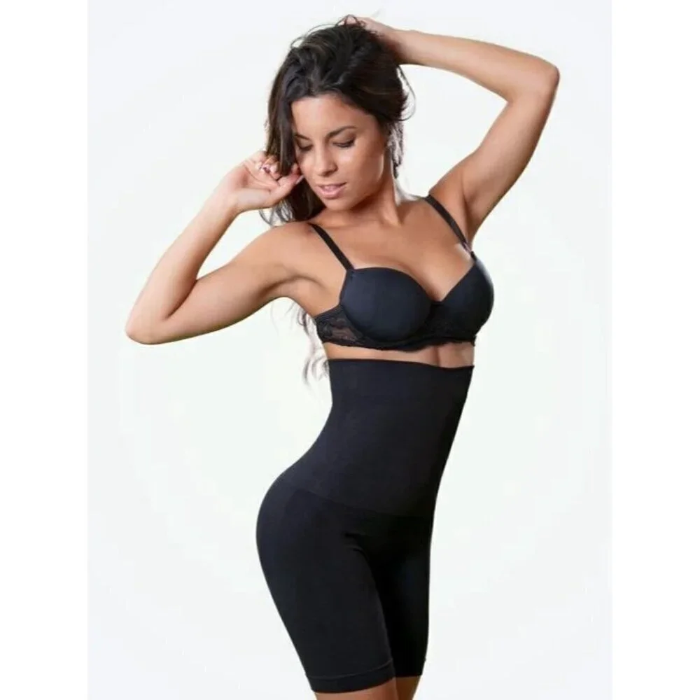 Shapermint Empetua High Waisted Shaper Shorts Sz XXXL 3XL Black Shapewear 55021